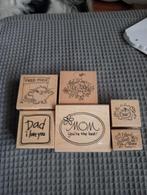 Verschillende houten stempels., Hobby en Vrije tijd, Stempelen, Ophalen of Verzenden, Nieuw, Houten stempel