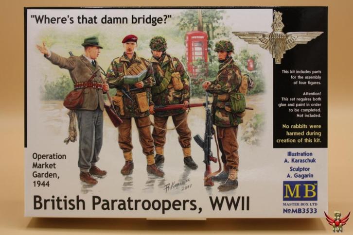 ROWASP | Master Box 1/35 British Paratroopers WWII 1944, Hobby en Vrije tijd, Modelbouw | Figuren en Diorama's, Nieuw, Figuur of Figuren