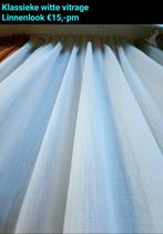 Klassieke witte vitrage linnenlook, Ophalen of Verzenden, Nieuw