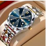 Men Watch Water Diamond Luxury Night Glow Double Calendar, Ophalen of Verzenden, Nieuw, IOS