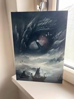 Metalen Wanddecoratie – Vikingvloot & Draak, Ophalen of Verzenden