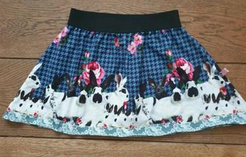 Leuk zwierrok met lieve konijn print maat 128/134. beschikbaar voor biedingen