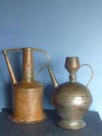 2 Antieke koperen Arabische waterkannen, Antiek en Kunst, Ophalen of Verzenden, Koper