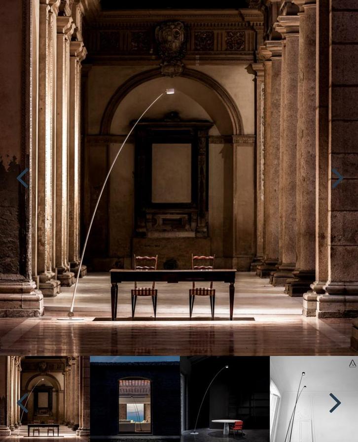 Davide Groppi Sampei 290 vloerlamp nieuw in doos, Huis en Inrichting, Lampen | Vloerlampen, Nieuw, 200 cm of meer, Metaal, Ophalen