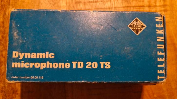 Telefunken TD 20 TS Microfoon - Vintage!, Muziek en Instrumenten, Microfoons, Zo goed als nieuw, Overige typen, Ophalen of Verzenden
