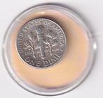 USA Dime 1964 met randtikje, Postzegels en Munten, Munten | Amerika, Verzenden, Noord-Amerika, Losse munt, Zilver