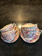 4 roze kop en schotel, Nieuw, Ophalen of Verzenden, Overige stijlen, Kop(pen) en/of Schotel(s)