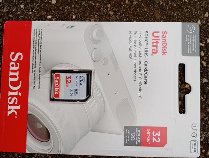 SanDisk Ultra SDHC 32GB - Nieuw!, Audio, Tv en Foto, Fotografie | Geheugenkaarten, Nieuw, SDHC, 32 GB, Fotocamera, Ophalen of Verzenden