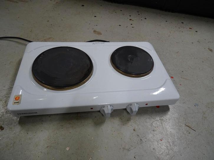 Dubbele kookplaat met timer, Witgoed en Apparatuur, Kookplaten, Zo goed als nieuw, Vrijstaand, Elektrisch, 3 kookzones of minder