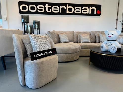 Luxe Fautueil Lola Beige Sand - NIEUW - Oosterbaan, Huis en Inrichting, Fauteuils, Nieuw, Stof, 75 tot 100 cm, Minder dan 75 cm