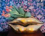 Vaasje met gouden lippen - 38 cm - Valentijnsdag cadeau, Overige materialen, Overige kleuren, Nieuw, Ophalen of Verzenden