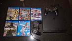 PS4 met 2 controllers + 5 spellen, Spelcomputers en Games, Spelcomputers | Sony PlayStation 4, Ophalen of Verzenden, Gebruikt
