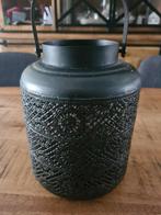 Zwarte metalen lantaarn - sfeervol, Ophalen, Zwart, Zo goed als nieuw, Metaal