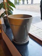Olijfgroene hoge binnen plantenpot, Tuin en Terras, Bloempotten, Ophalen, Rond, Binnen, Zo goed als nieuw