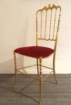 Chiavari brass chair - jaren 60 decoratieve messing stoeltje, Huis en Inrichting, Stoelen, Ophalen of Verzenden, Gebruikt, Metaal