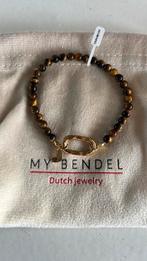My bendel armband tiger eye stenen, Ophalen of Verzenden, Nieuw, Bruin, Staal