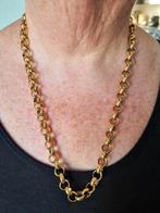 Te koop vergulde jasseron schakel ketting met armband, Overige materialen, Verstelbaar, Ophalen of Verzenden, Zo goed als nieuw