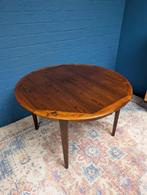 Vintage ronde eettafel, palissander, jaren 60, Ophalen, Huis en Inrichting
