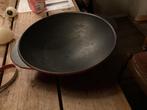 Zware gietijzeren wok, Ophalen of Verzenden, Zo goed als nieuw, Gietijzer, Wok