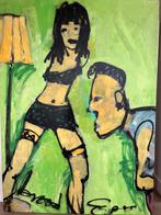 Herman brood schilderij 200 bij 146 cm dansers, Ophalen