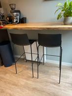 Barkrukken 2 stuks zwart kunstof, Ophalen, Zo goed als nieuw