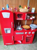 Kidkraft houten keukentje + volledige inventaris: pan, piz-, Kinderen en Baby's, Speelgoed | Speelkeukens, Ophalen, Gebruikt, Hout