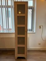 Creme kleurig mat glas kast, Ophalen, 150 tot 200 cm, 25 tot 50 cm, Glas