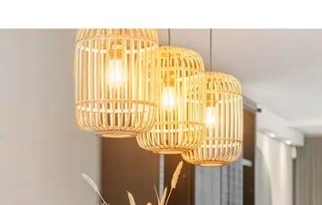 Hanglamp eettafel bamboe beschikbaar voor biedingen