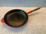 Creuset braadpan, Huis en Inrichting, Keuken | Potten en Pannen, Ophalen, Gebruikt, Gietijzer, Keramische plaat