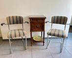 Vintage Gispen buisframe stoelen chrome, Huis en Inrichting, Stoelen, Ophalen of Verzenden, Zo goed als nieuw, Twee