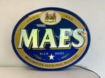 MAES Bier oude reclame lichtbak, Verzamelen, Biermerken, Ophalen, Gebruikt, Reclamebord, Plaat of Schild, Overige merken