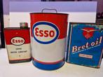 Esso olieblik. Leeg rond 5 liter olieblik, Verzamelen, Ophalen of Verzenden, Zo goed als nieuw, Overige, Overige merken