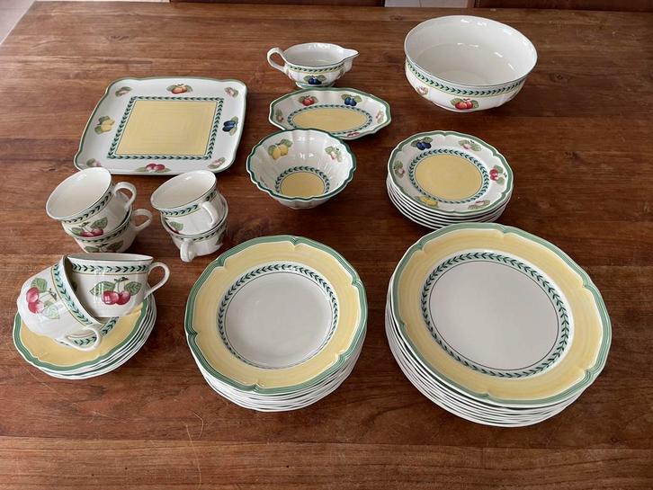 Villeroy & Boch french garden servies, Huis en Inrichting, Keuken | Servies, Zo goed als nieuw, Bord(en), Overige stijlen, Porselein