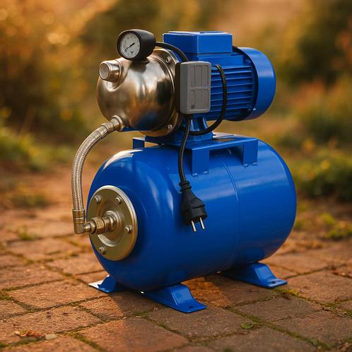Hydrofoorpomp met Drukvat – 1100W RVS | 24L Drukvat, Tuin en Terras, Waterpompen, Nieuw, Elektrisch, Hydrofoorpomp, Ophalen of Verzenden