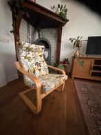 IKEA POÄNG Fauteuil – Berkenfineer, Huis en Inrichting, Fauteuils, Ophalen, Gebruikt, 75 tot 100 cm, 50 tot 75 cm