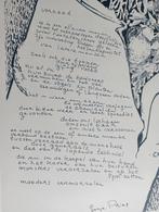 Sonja Prins/Lotte Ruting Prent met Gedicht - 1980, Ophalen of Verzenden
