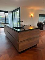 Prachtig kookeiland met Bora en natuursteen, Ophalen, 75 cm of meer, Zwart, Zo goed als nieuw