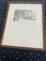 Lithographie   Poort van Abdij van Berne, Antiek en Kunst, Ophalen of Verzenden