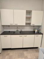 Nette keuken met spoelbak en kastruimte, Gebruikt, Wit, Enkelwandige keuken, Ophalen of Verzenden