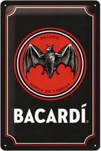 Bacardi - Logo Black​. Metalen wandbord in reliëf, Ophalen of Verzenden, Nieuw, Reclamebord