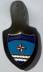 STANAVFORLANT medaille op leder, Verzamelen, Militaria | Algemeen, Ophalen of Verzenden, Overige soorten, Overige gebieden, Embleem of Badge