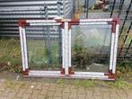 Drutex Dubbel kunststof draai kiep kozijn 199x122 hout look, Doe-het-zelf en Verbouw, Glas en Ramen, Ophalen, Gevelraam of Ruit