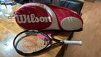 Wilson tas met zgan Federer team 105 racket, Sport en Fitness, Tennis, Racket, Gebruikt, Wilson, Ophalen of Verzenden