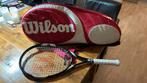 Wilson tas met zgan Federer team 105 racket, Racket, Gebruikt, Wilson, Ophalen of Verzenden