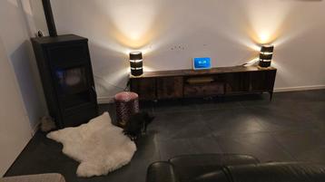 Nieuw TV Meubel Gerookt Hout - 2m