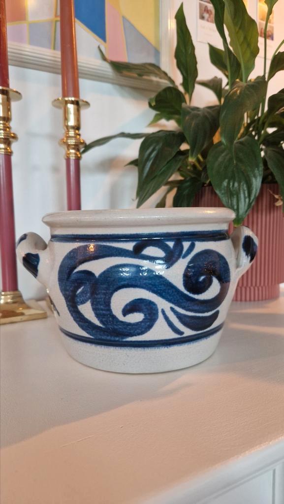 Zoutglazuur pot – Westerwald – blauw / grijs – vintage, Antiek en Kunst, Antiek | Keramiek en Aardewerk, Ophalen