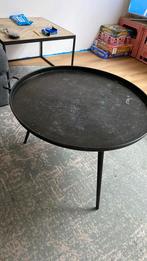 Bijzettafel industrieel metaal, Ophalen, Minder dan 55 cm, Metaal of Aluminium, Rond