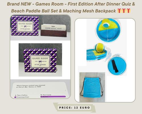 Games Room – First Edition After Dinner Quiz & GIFT, Hobby en Vrije tijd, Gezelschapsspellen | Kaartspellen, Nieuw, Ophalen of Verzenden