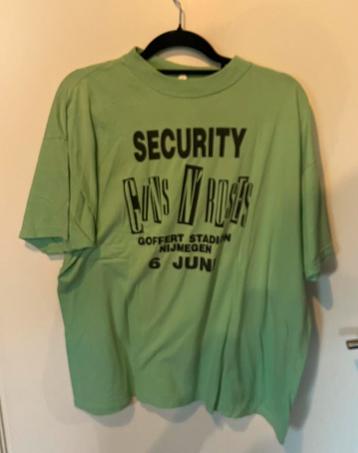 Guns n roses 1993 Rotterdam security shirt groen beschikbaar voor biedingen