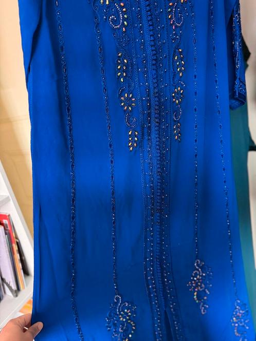 Marokaans kaftan konings blauw!, Kleding | Dames, Trouwkleding en Trouwaccessoires, Zo goed als nieuw, Trouwjurk, Blauw, Ophalen of Verzenden